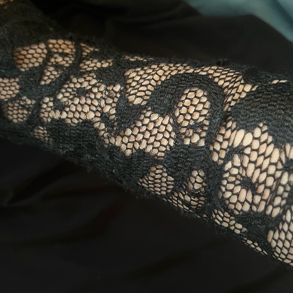 Eliza J Black Lace-Sleeve Fitted Sheath Dress - Picture 2 of 3